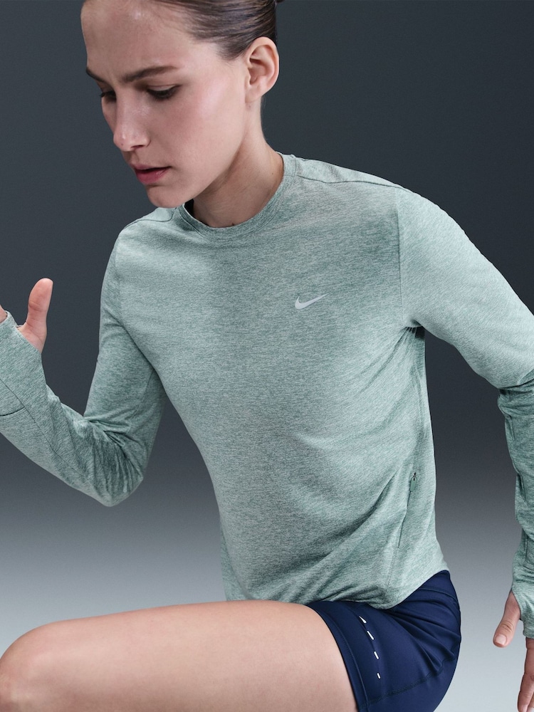Nike Cannon Green Swift Dri-FIT UV Long Sleeve Crew Neck Running Top - Image 5 of 5