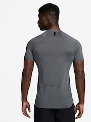 Nike Smoke Grey Pro Training Dri-FIT Short Sleeve Top - Image 2 of 3