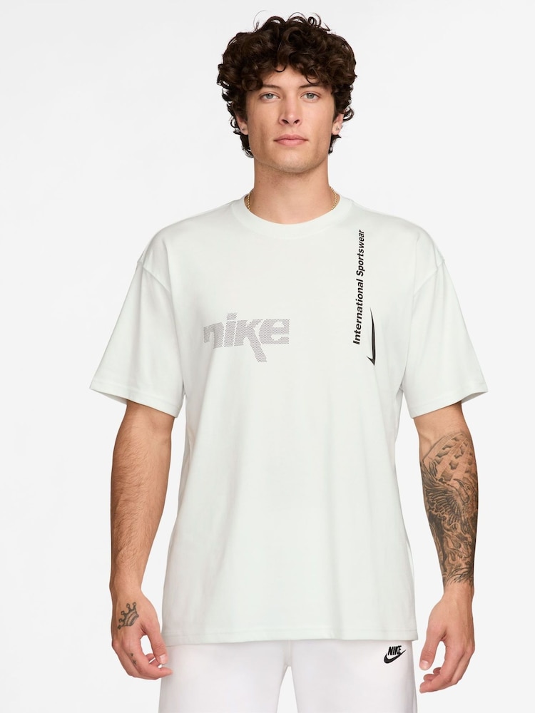 Nike White Swoosh Sport T-Shirt - Image 1 of 3