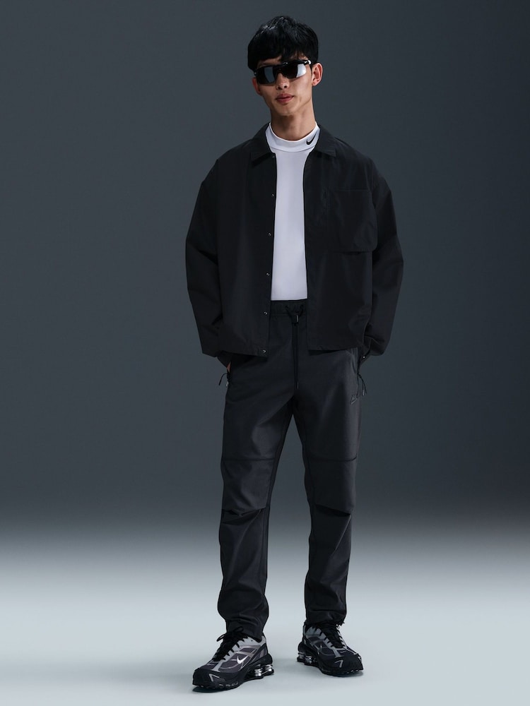 Nike Grey/Black Tech Woven Joggers - Image 1 of 5