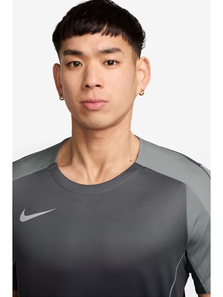 Nike Anthracite Grey Strike+ Dri-FIT Short Sleeve Football Top - Image 3 of 3