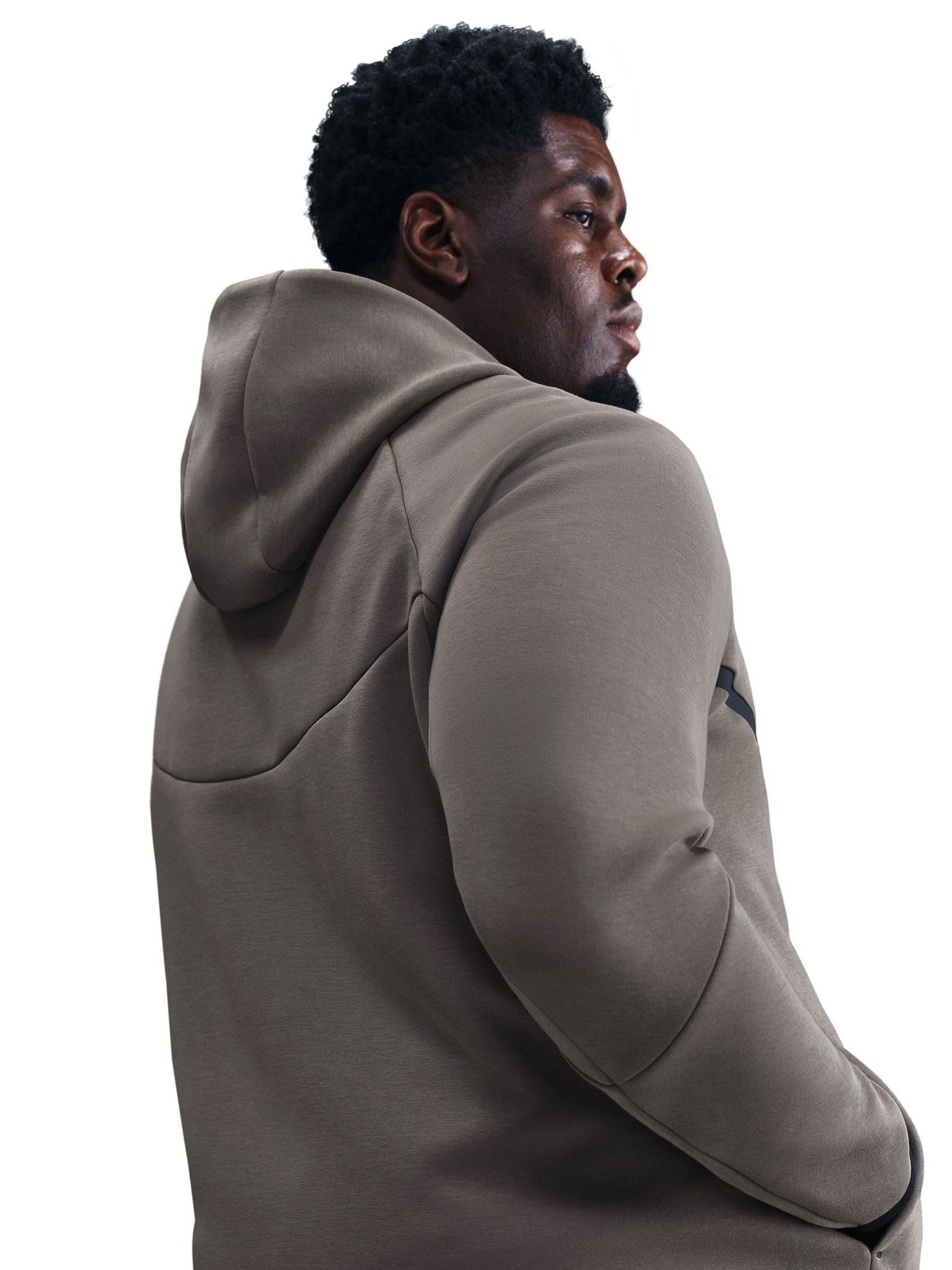 Buy Nike Grey Stone Tech Fleece Full-Zip Windrunner Hoodie from