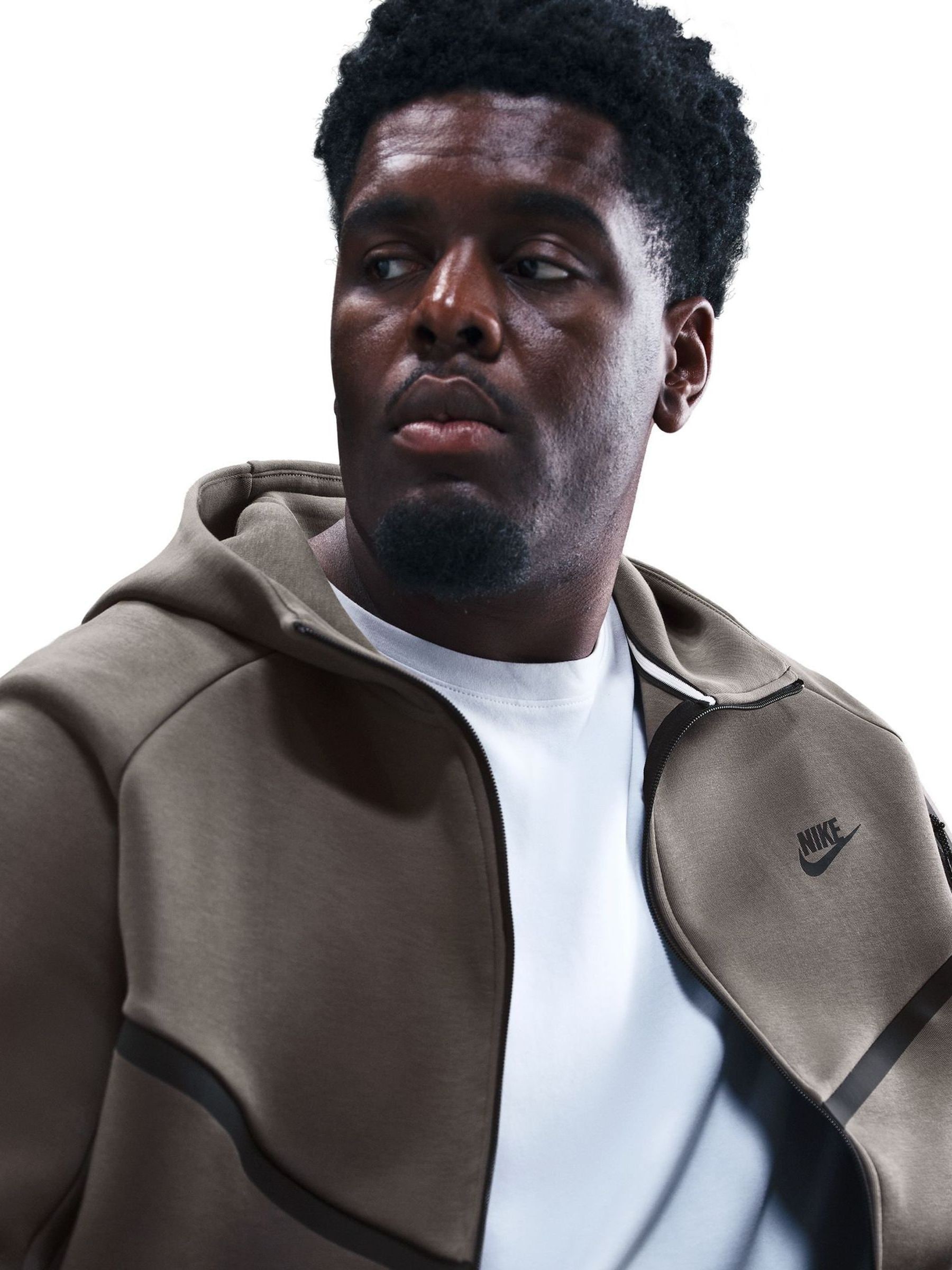 Buy Nike Grey Stone Tech Fleece Full-Zip Windrunner Hoodie from