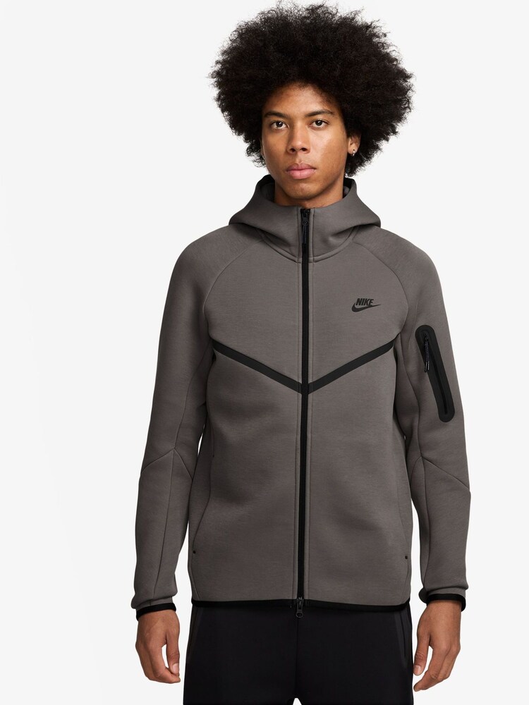 Nike Grey Stone Tech Fleece Full-Zip Windrunner Hoodie - Image 6 of 6