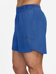 Nike Blue Pro Training 6 inch Dri-FIT Shorts - Image 3 of 4