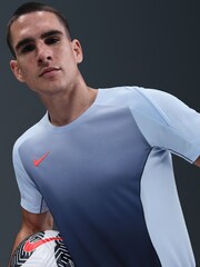 Nike Blue Tint Strike+ Dri-FIT Short Sleeve Football Top - Image 4 of 5
