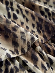 Animal Leopard Print Printed High Neck Tiered Occasion Maxi Dress - Image 7 of 7