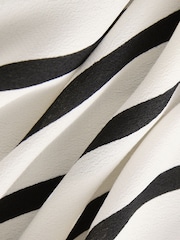 Black & White Stripe Asymmetric Kaftan Maxi Dress - Image 2 of 3