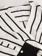 Black & White Stripe Asymmetric Kaftan Maxi Dress - Image 7 of 7