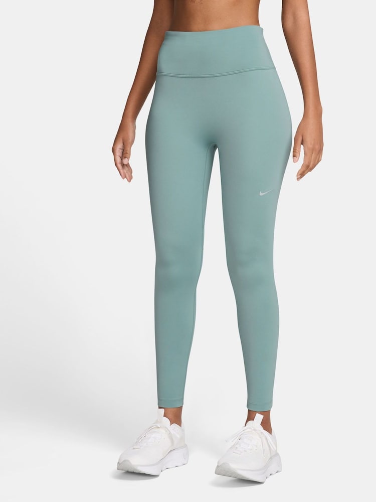 Nike Green Tempo High Rise 7/8ths Running Leggings - Image 1 of 3 Nike Green Tempo High Rise 7/8ths Running Leggings - Image 1 of 3