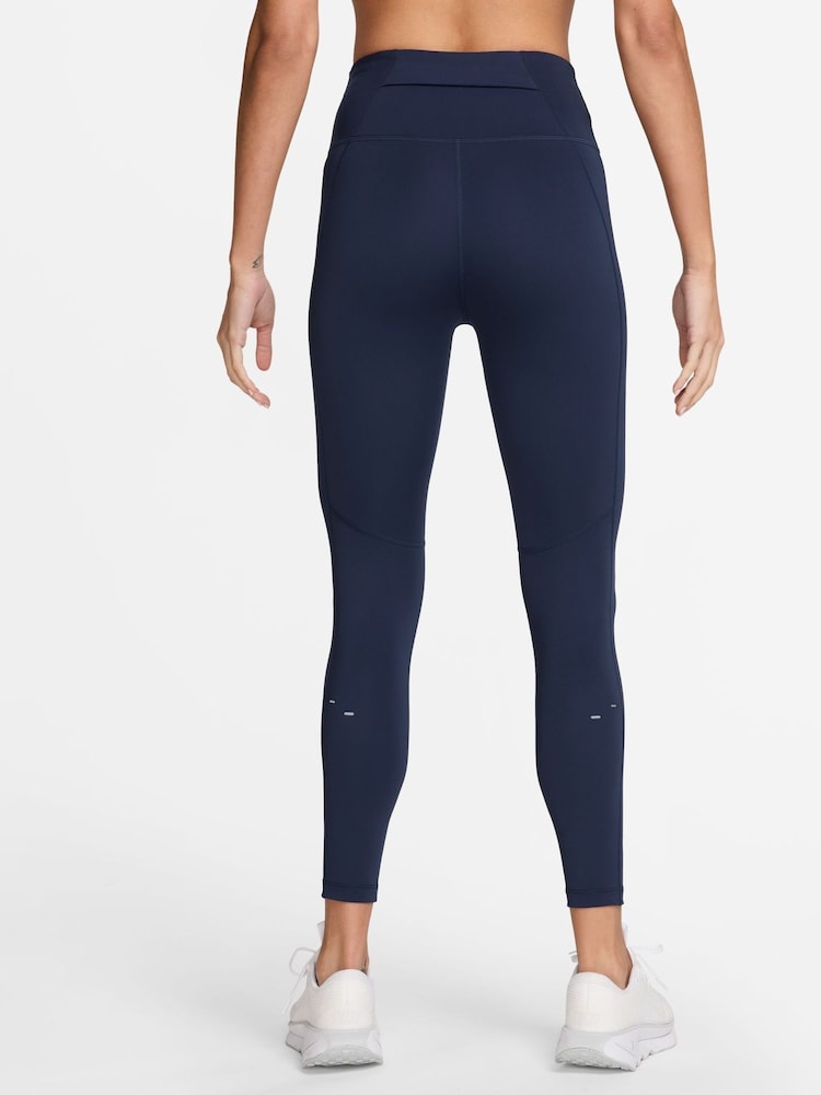 Nike Midnight Navy Tempo Dri-FIT High Waisted 7/8th Running Leggings - Image 8 of 8