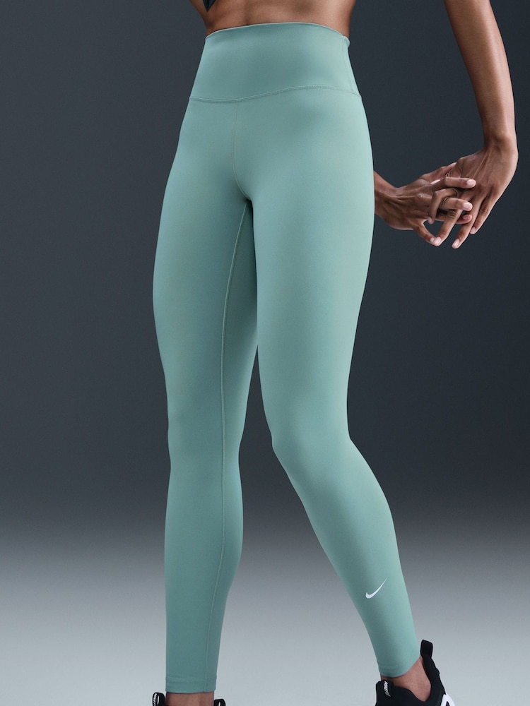 Nike Green One High Waisted Full Length Leggings - Image 1 of 6 Nike Green One High Waisted Full Length Leggings - Image 1 of 6