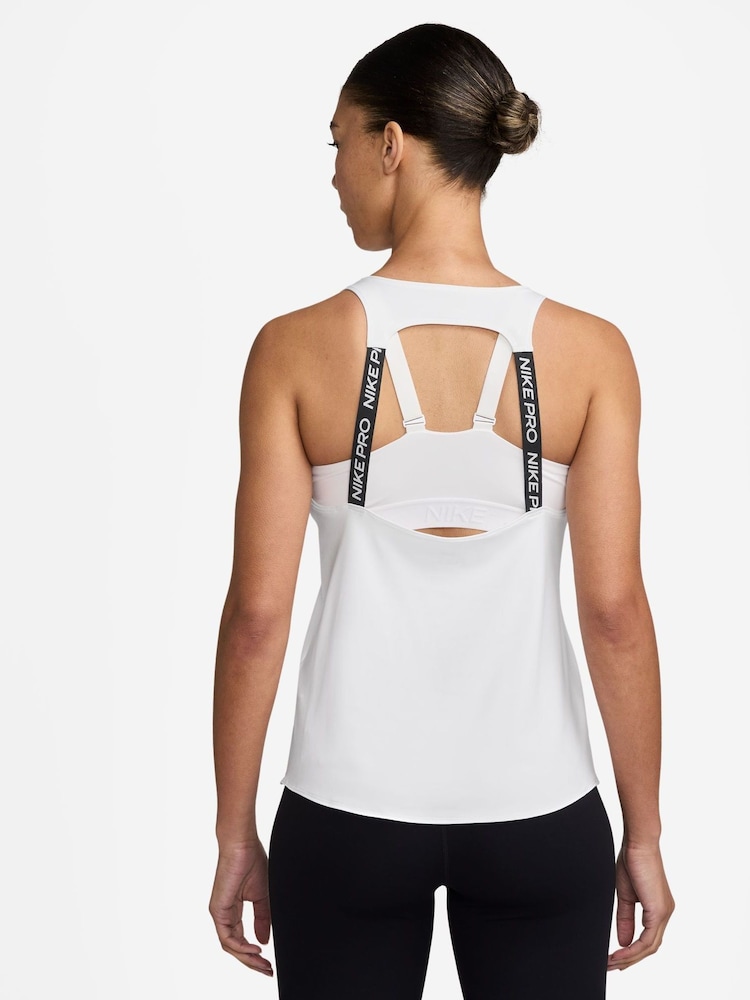 Nike White Pro Dri-FIT Tank Vest Top - Image 2 of 3