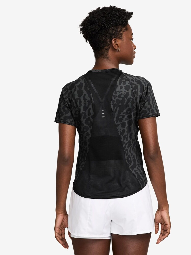 Nike Black Swift Dri-FIT Short Sleeve Running Top - Image 2 of 4 Nike Black Swift Dri-FIT Short Sleeve Running Top - Image 2 of 4