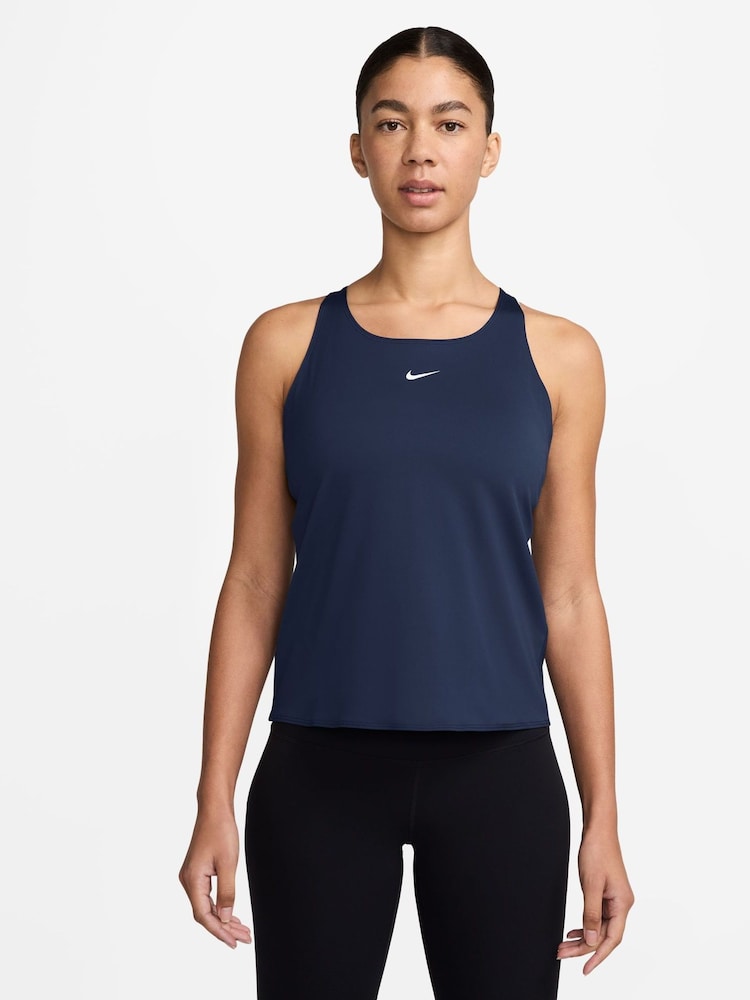 Nike Midnight Navy Pro Dri-FIT Tank Vest Top - Image 1 of 3