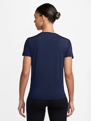 Nike Navy One Classic Dri-FIT Twist Short Sleeve Top - Image 2 of 3