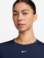 Nike Navy One Dri-FIT Twist Short Sleeve T-Shirt - Image 3 of 5
