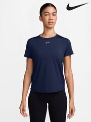 Nike Navy One Dri-FIT Twist Short Sleeve T-Shirt - Image 5 of 5
