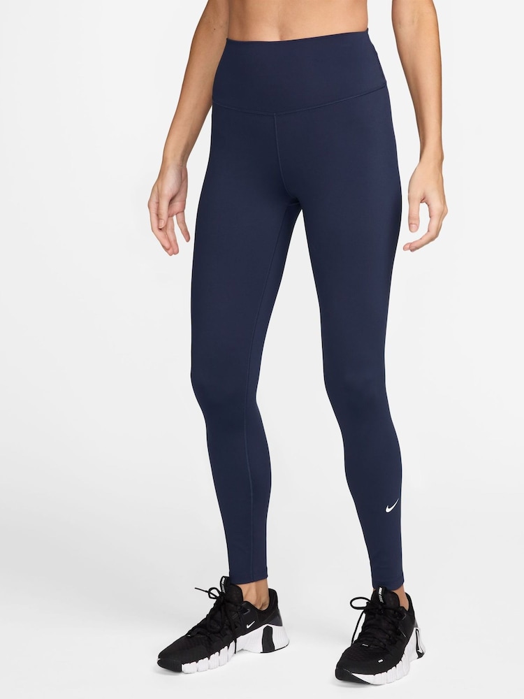 Nike Blue One High Waisted Full Length Leggings - Image 1 of 3