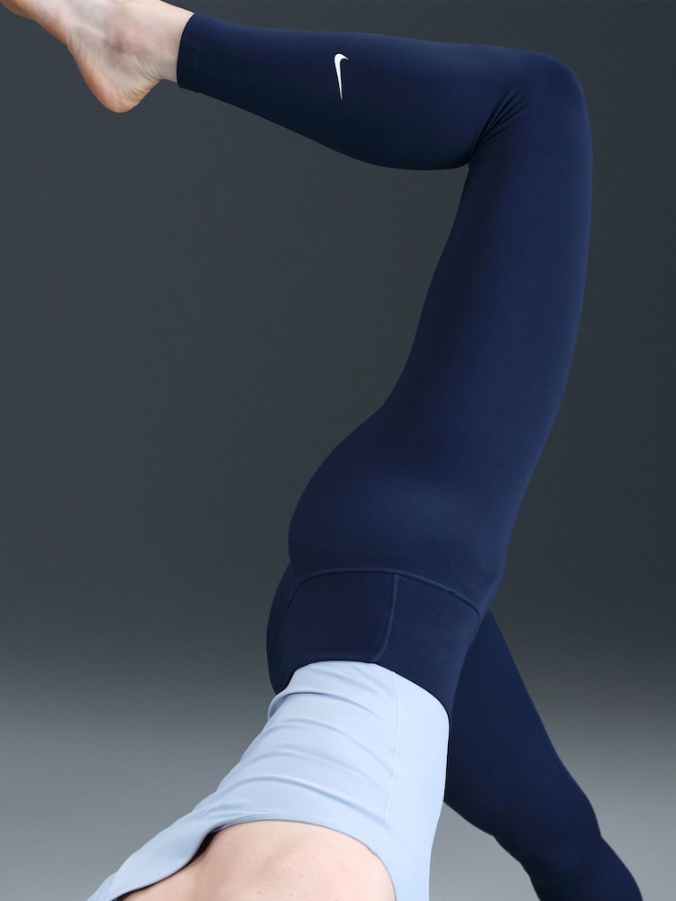 Nike Blue One High Waisted Full Length Leggings - Image 6 of 6