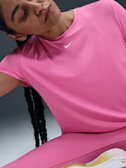 Nike Pink One Classic Dri-FIT Short Sleeve Top - Image 5 of 5
