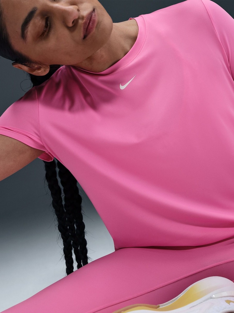 Nike Pink One Classic Dri-FIT Short Sleeve Top - Image 5 of 5 Nike Pink One Classic Dri-FIT Short Sleeve Top - Image 5 of 5