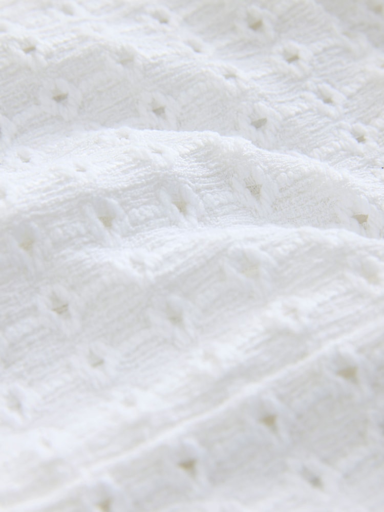 White Bustier Jersey Embroidered Top - Image 3 of 3