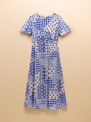 Joules Adele Blue Wrap Dress - Image 7 of 7
