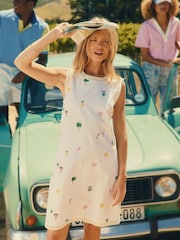 Joules Cream Aileen Shift Dress - Image 1 of 1