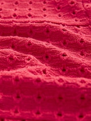 Red Bustier Jersey Embroidered Top - Image 7 of 7
