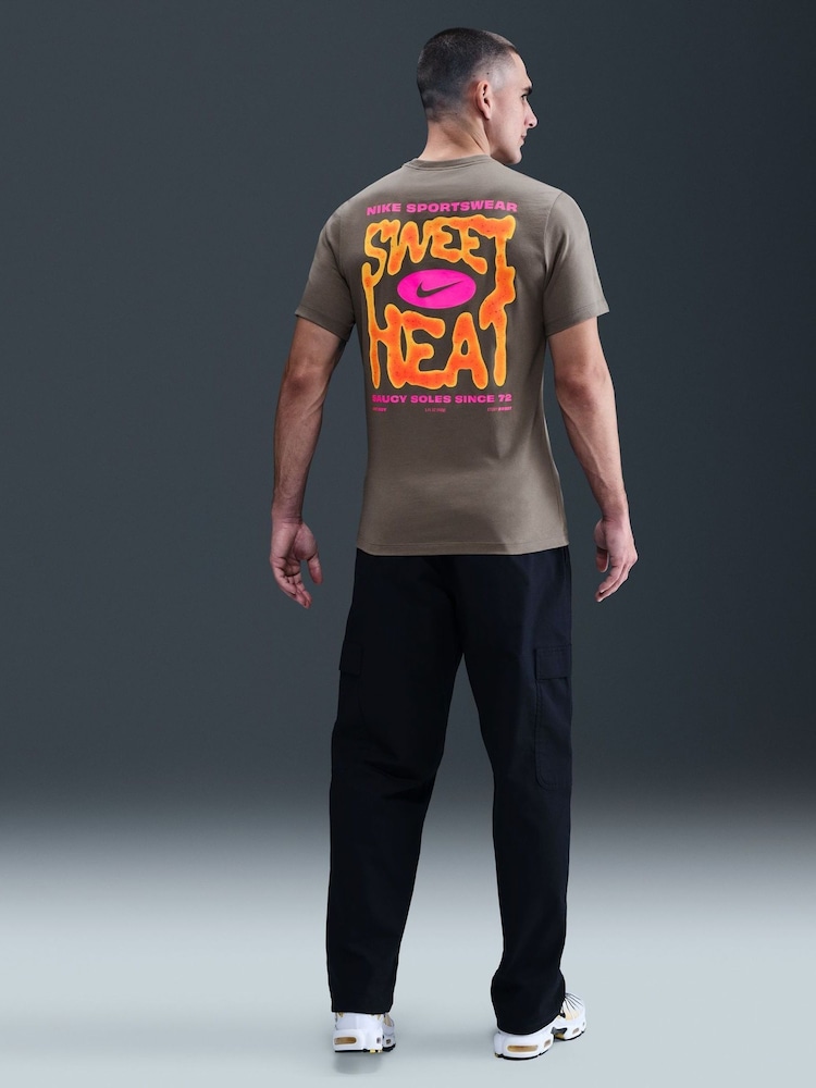Nike Grey Stone Sportswear Classic Relaxed T-Shirt - Image 2 of 5