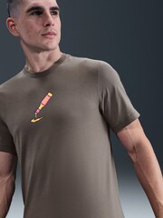 Nike Grey Stone Sportswear Classic Relaxed T-Shirt - Image 4 of 5