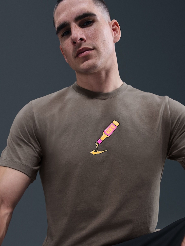 Nike Grey Stone Sportswear Classic Relaxed T-Shirt - Image 5 of 5