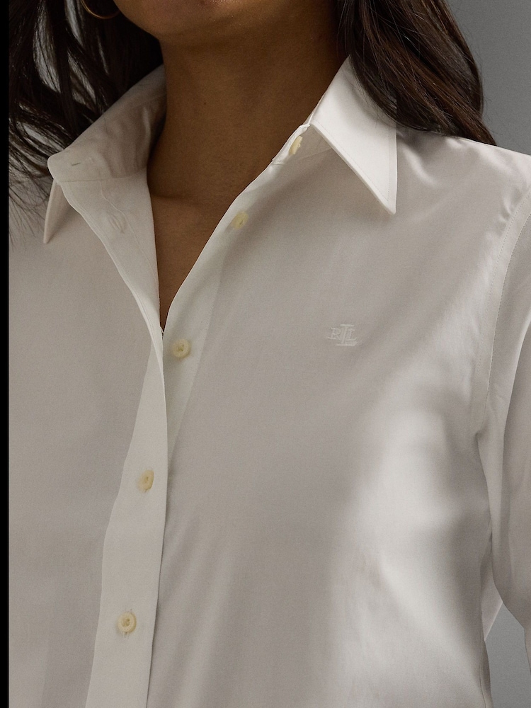 Lauren Ralph Lauren Jamelko Non Iron Stretch Cotton White Shirt - Image 3 of 4