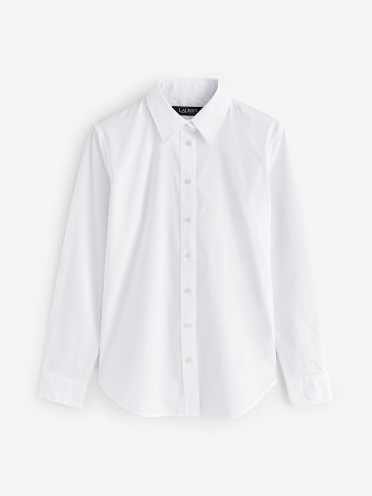 Lauren Ralph Lauren Jamelko Non Iron Stretch Cotton White Shirt - Image 4 of 4