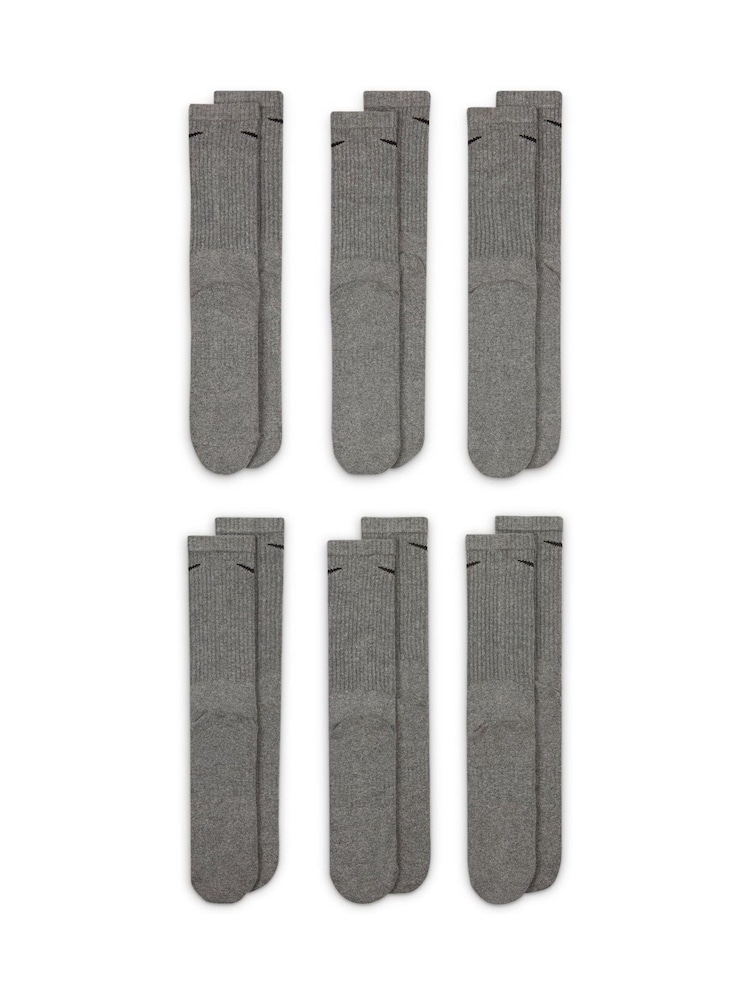 Gris - Al tobillo - Pack de 6 pares de calcetines acolchados de uso diario de Nike - Imagen 4 de 4