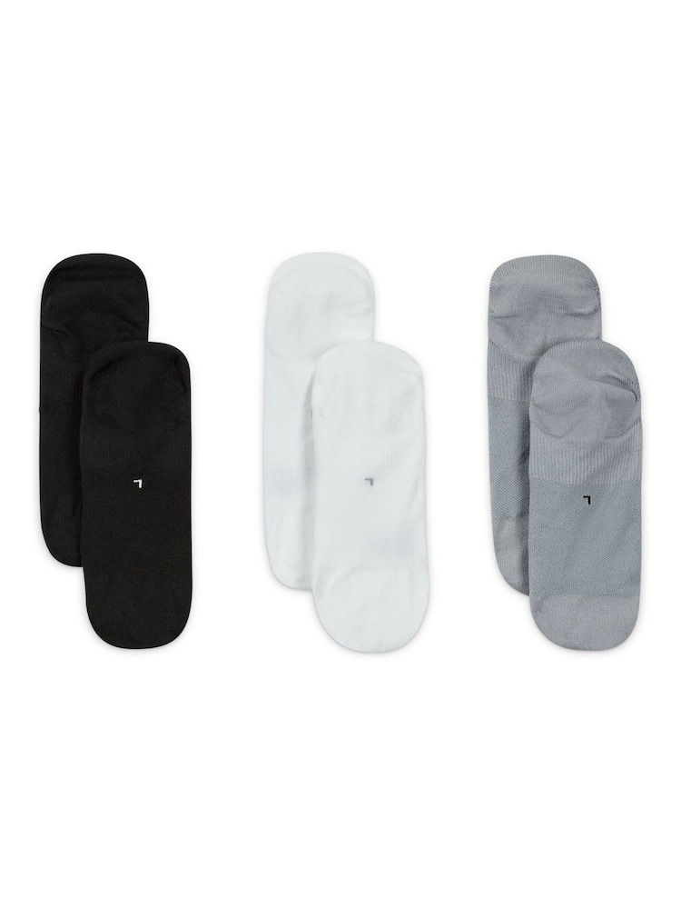 Nike Natural Womens Footsie Training Socks 3 Pack - Image 2 of 4 Nike Natural Womens Footsie Training Socks 3 Pack - Image 2 of 4