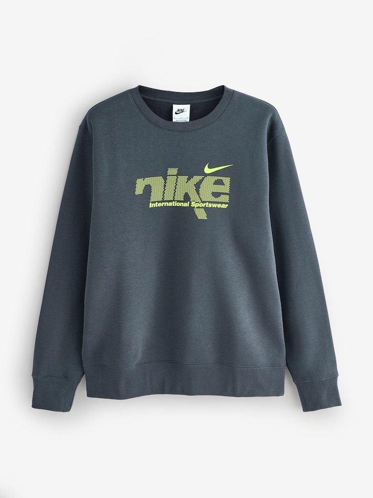 Nike Anthracite Grey Club Sweatshirt - Image 1 of 1