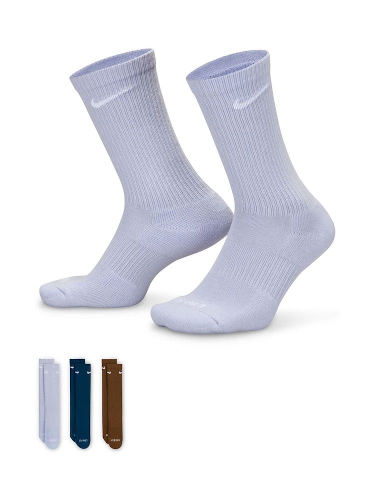 Nike Brown Plus Everyday Cushioned Training Crew Socks - Image 1 of 4 Nike Brown Plus Everyday Cushioned Training Crew Socks - Image 1 of 4