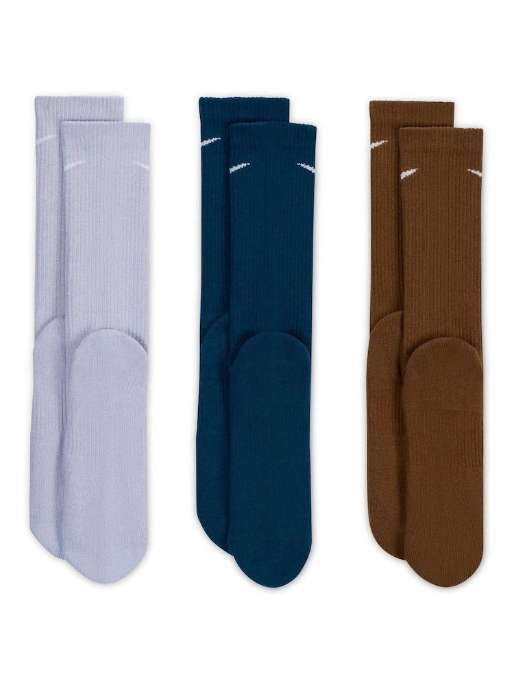 Nike Brown Plus Everyday Cushioned Training Crew Socks - Image 3 of 4