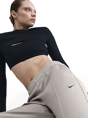 Nike Grey Sportswear Wide Leg Joggers - Image 5 of 5