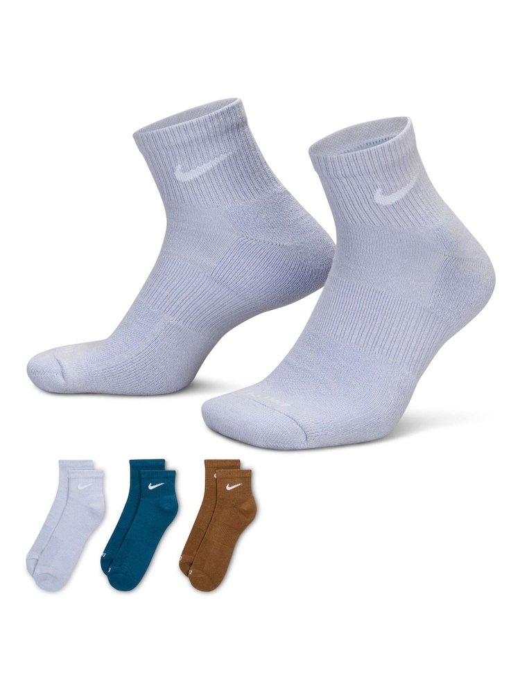 Nike Navy Everyday Plus Cushion Training No-Show Socks 3 Pairs - Image 1 of 4 Nike Navy Everyday Plus Cushion Training No-Show Socks 3 Pairs - Image 1 of 4