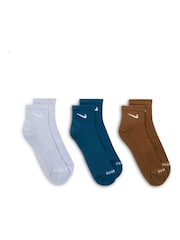 Nike Navy Everyday Plus Cushion Training No-Show Socks 3 Pairs - Image 3 of 4