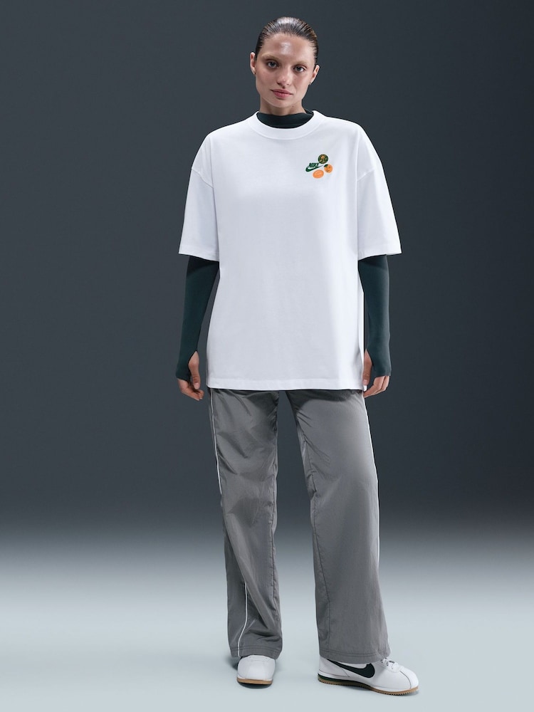 Nike White Oversized Sportswear Short Sleeve T-Shirt - Image 1 of 7