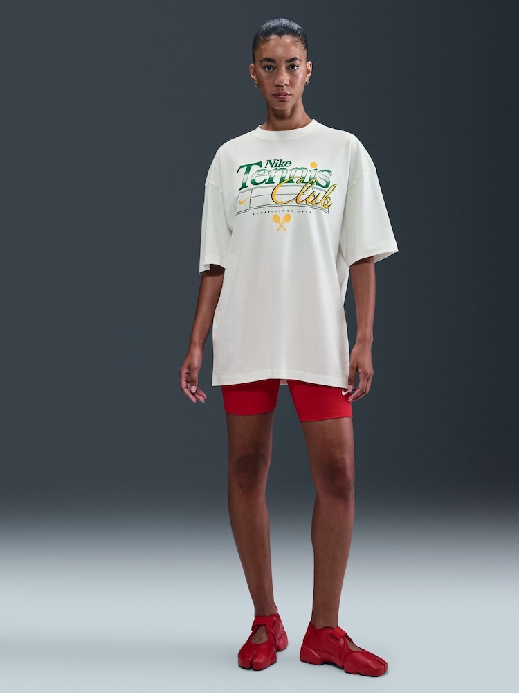 Nike White Sportswear Oversized Graphic T-Shirt - Image 1 of 6 Nike White Sportswear Oversized Graphic T-Shirt - Image 1 of 6