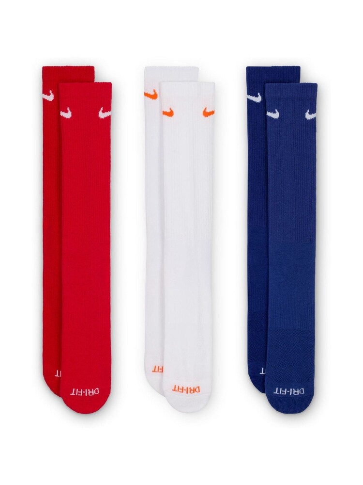 Nike Multi color Plus Everyday Cushioned Training Crew Socks - Image 2 of 4 Nike Multi color Plus Everyday Cushioned Training Crew Socks - Image 2 of 4