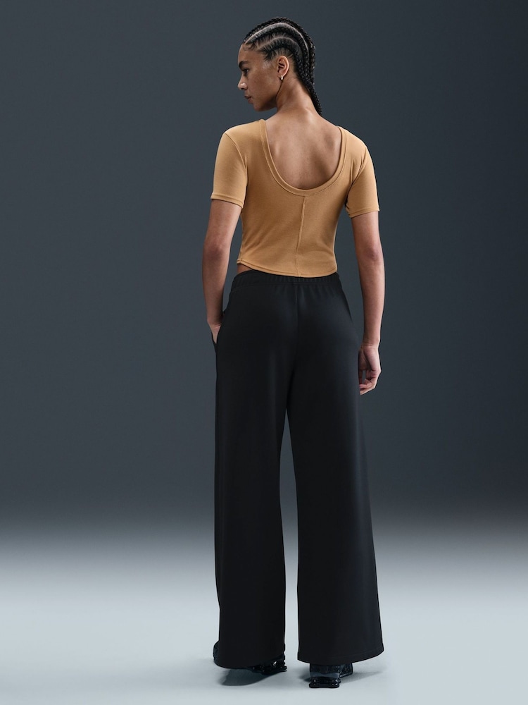 Nike Black Sportswear Wide Leg Joggers - Image 2 of 5