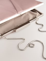 Pink Satin Pleat Clutch Bag - Image 7 of 9