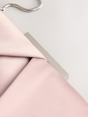Pink Satin Pleat Clutch Bag - Image 8 of 9