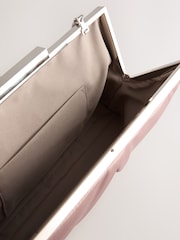 Pink Satin Pleat Clutch Bag - Image 9 of 9